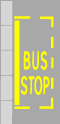 Image from the Highway code website: Road markings for a bus stop.