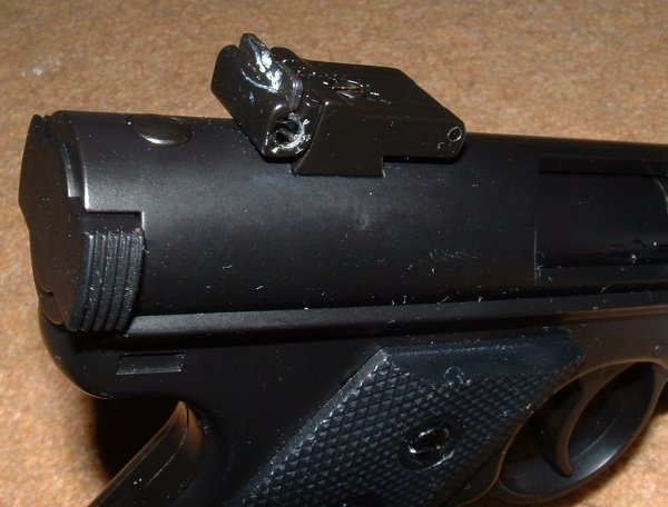 Adjustable rear sight.