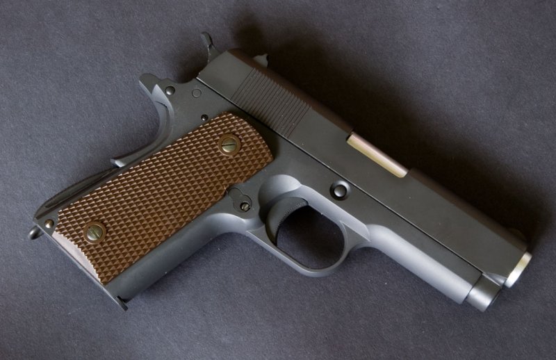 shorter slide barrel and grip, frame is same length as full sized 1911