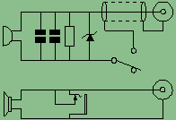 Image: sinplified circuit diagrm of SQ-110 external speaker/mike unit