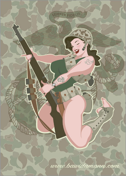 WW2 Marine Girl