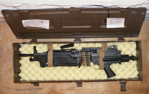 Gun case M249 para lying in its bed