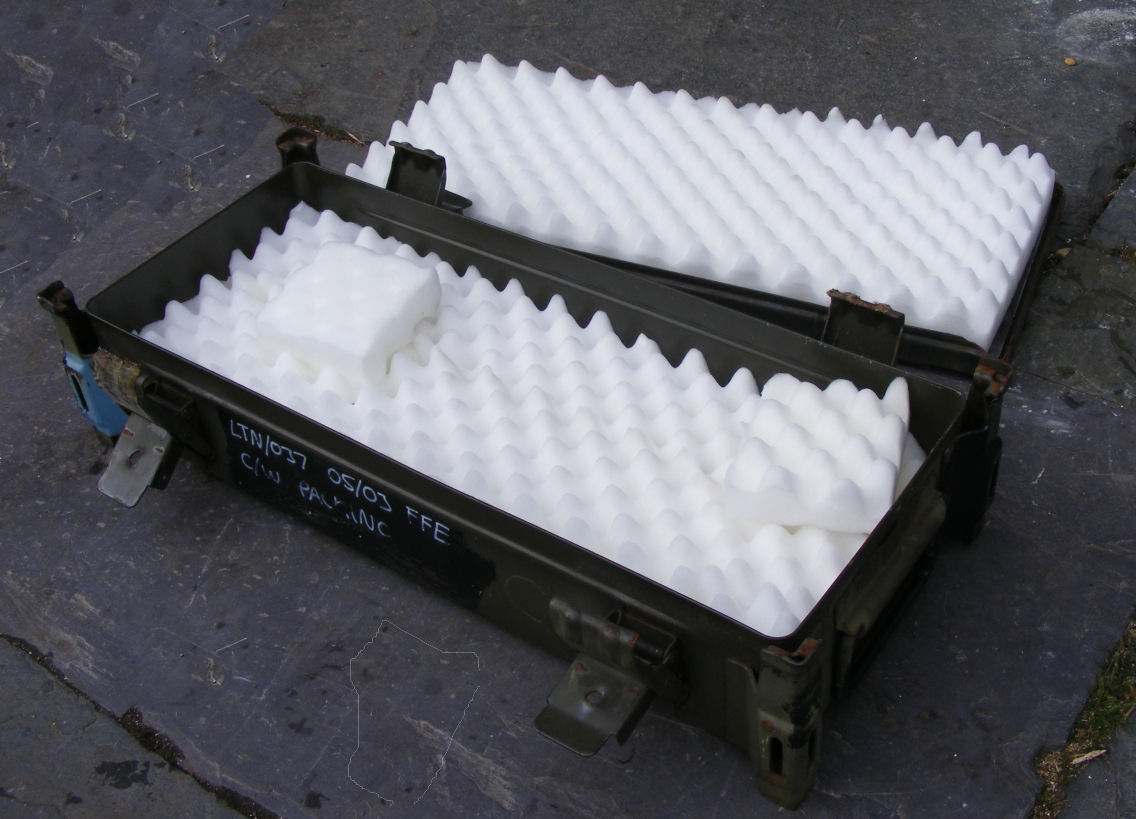G36 Ammo box open with foam