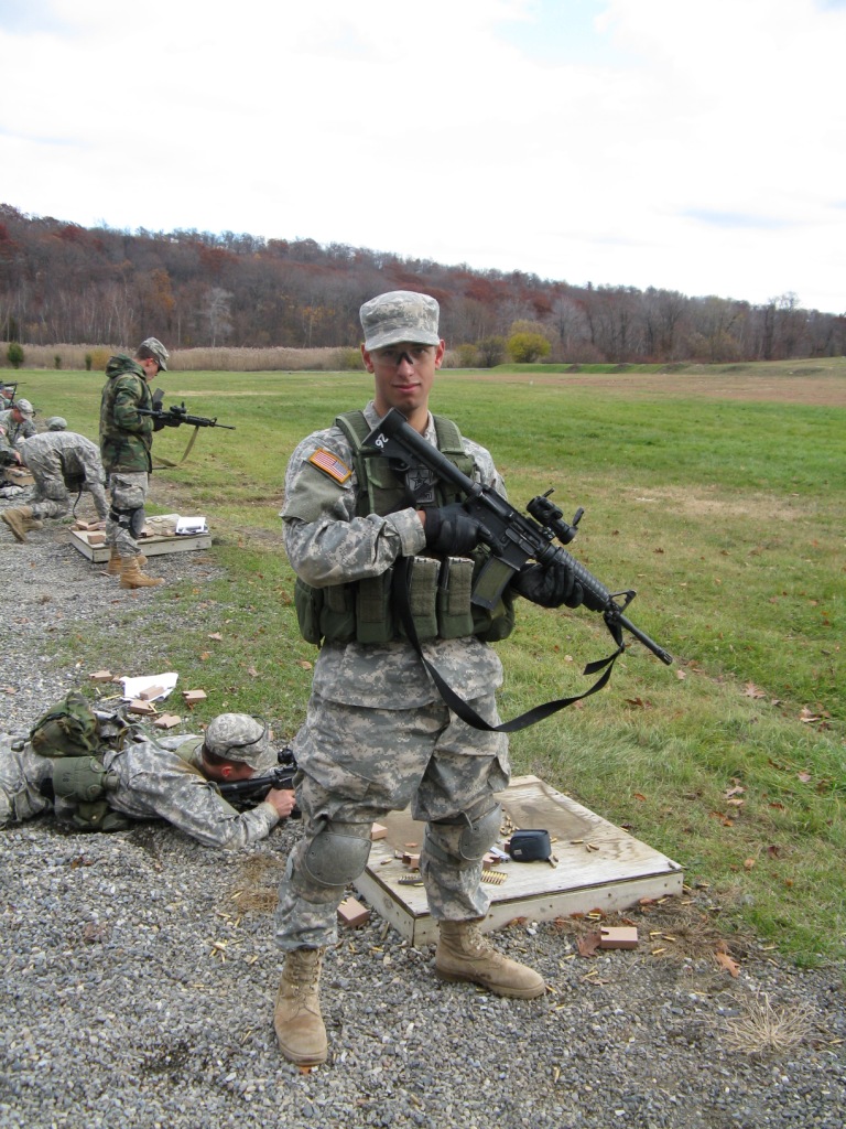 Me at the range (yes that's a real steel hooah).