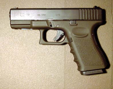 Glock 19 - Shows frame colouring well