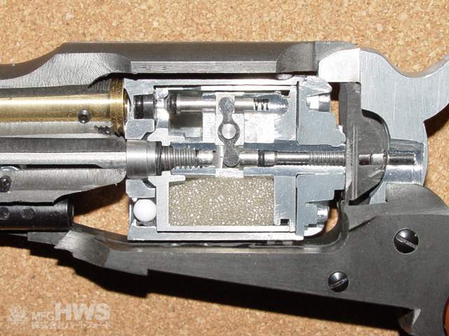 PEGASUS gas system cutaway clearly shows mechanism in cylinder