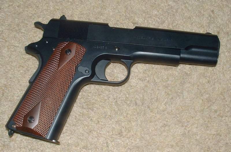 Golden Colt M1911A1 with Wooden Handle, USA 1911 - Irongate Armory
